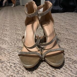 Women’s gold high heels